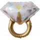 Шар "Кольцо с бриллиантом" золото 70 см